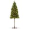 Casafield Pre-Lit Realistic Pencil Alpine Fir Artificial Holiday Christmas Tree with LED Lights and Metal Stand